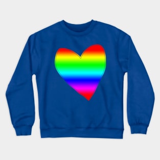 Linear Spectrum Rainbow Love Heart Crewneck Sweatshirt